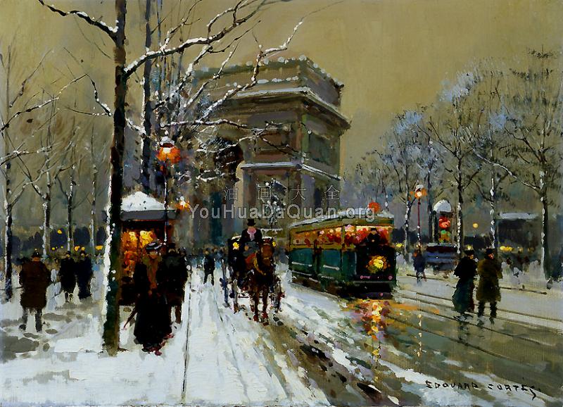 L'Arc de Triomphe, Hiver - 爱德华·科尔特斯